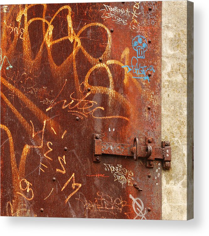 Door Acrylic Print featuring the photograph Rusted Steel Relic by Art Block Collections