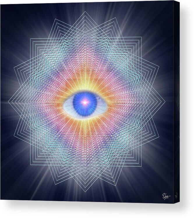Endre Acrylic Print featuring the digital art Sacred Geometry 101 by Endre Balogh