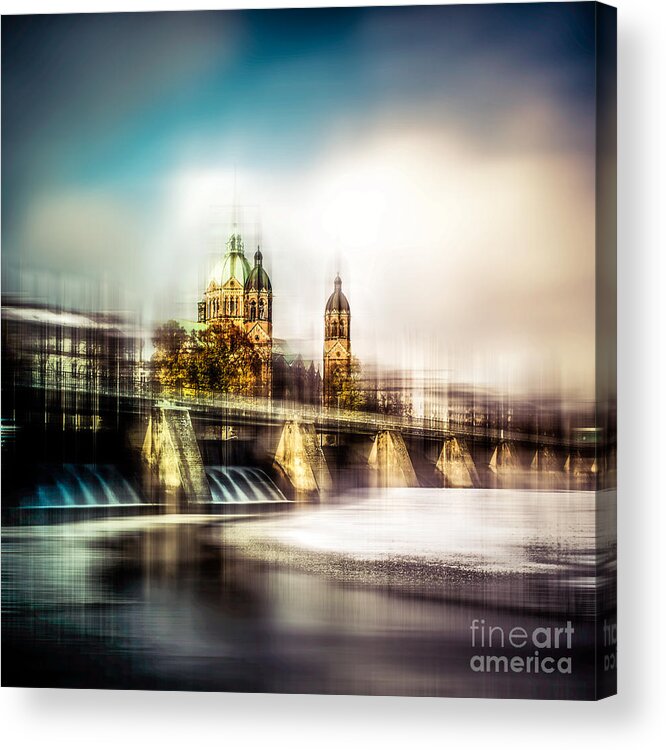 1x1 Acrylic Print featuring the photograph Sankt Lukas Kirche by Hannes Cmarits