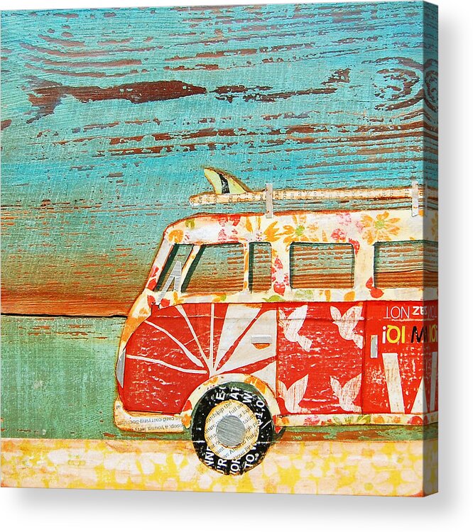 Santa Cruz Acrylic Print featuring the mixed media Santa Cruise by Danny Phillips