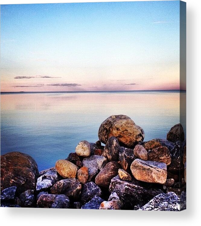 Summer Acrylic Print featuring the photograph #sea #ocean #bothniansea #sörmjöle by Carina Ro