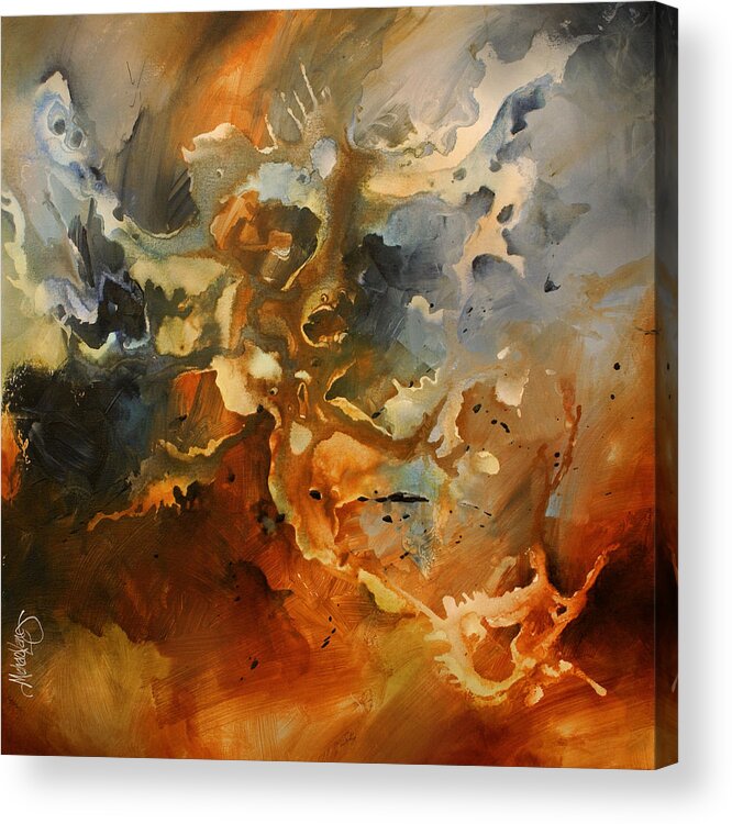 Large Acrylic Print featuring the painting 'Searching for Chaos' by Michael Lang