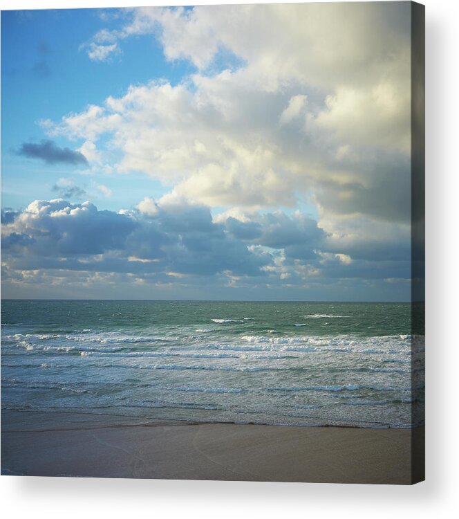 Water's Edge Acrylic Print featuring the photograph Seascape On Atlantic Coast by Dougal Waters