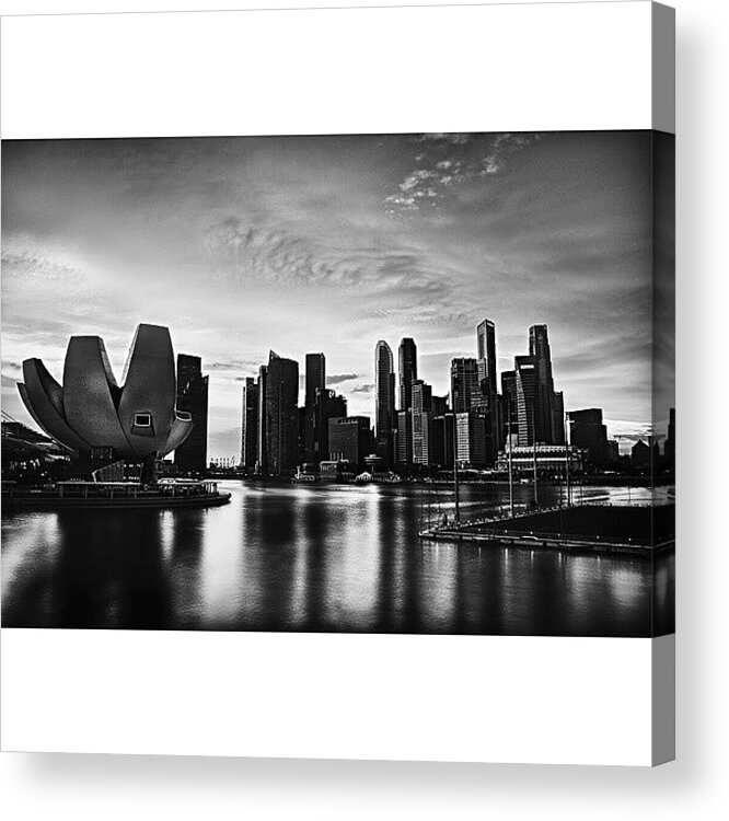 Beautiful Acrylic Print featuring the photograph Singapore Marina by Sunny Merindo