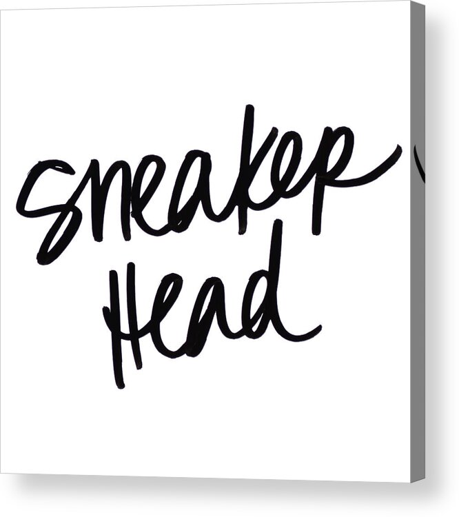 Sneaker Acrylic Print featuring the digital art Sneaker Head by Sd Graphics Studio