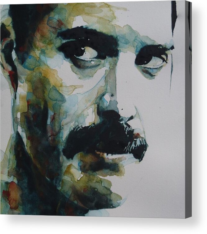 Queen Acrylic Print featuring the painting Freddie Mercury by Paul Lovering