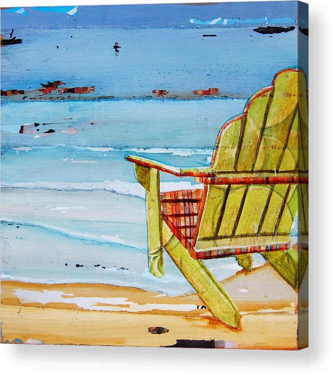 Beach Chair Acrylic Print featuring the mixed media Sometimes It's Good To Be Shallow by Danny Phillips