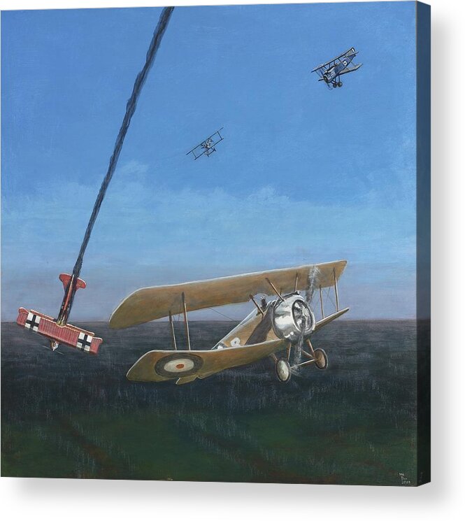 Aviation Acrylic Print featuring the painting Sopwith by Mr Dill