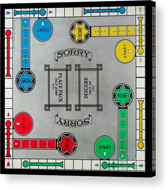 Sorry Acrylic Print featuring the photograph Sorry Board Game by Steven Parker