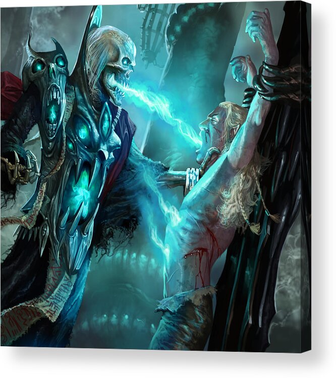 Lich Acrylic Print featuring the digital art Soulfeeder by Ryan Barger