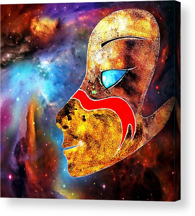 Space Acrylic Print featuring the painting Space Glory by Hartmut Jager