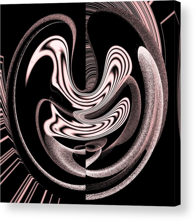 Digital Art Acrylic Print featuring the painting Space Time Continuum by Georgeta Blanaru