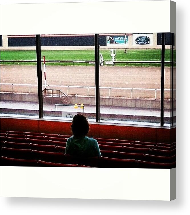  Acrylic Print featuring the photograph Spencer Waiting For The Horse Races by Sam Antha Stoltz