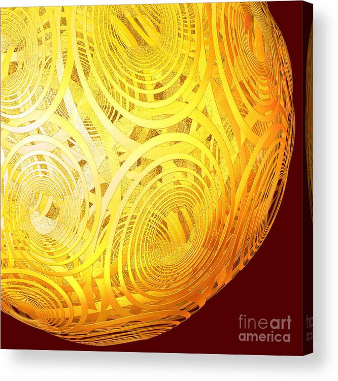 First Star Art Acrylic Print featuring the digital art Spiral Sun by jammer by First Star Art