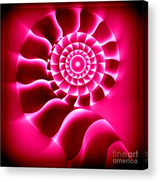 Abstraction Acrylic Print featuring the mixed media Spiral Trip by Kenneth Clarke