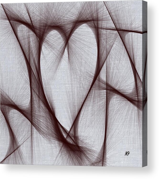 Hearts Acrylic Print featuring the mixed media Splendour by Marian Lonzetta