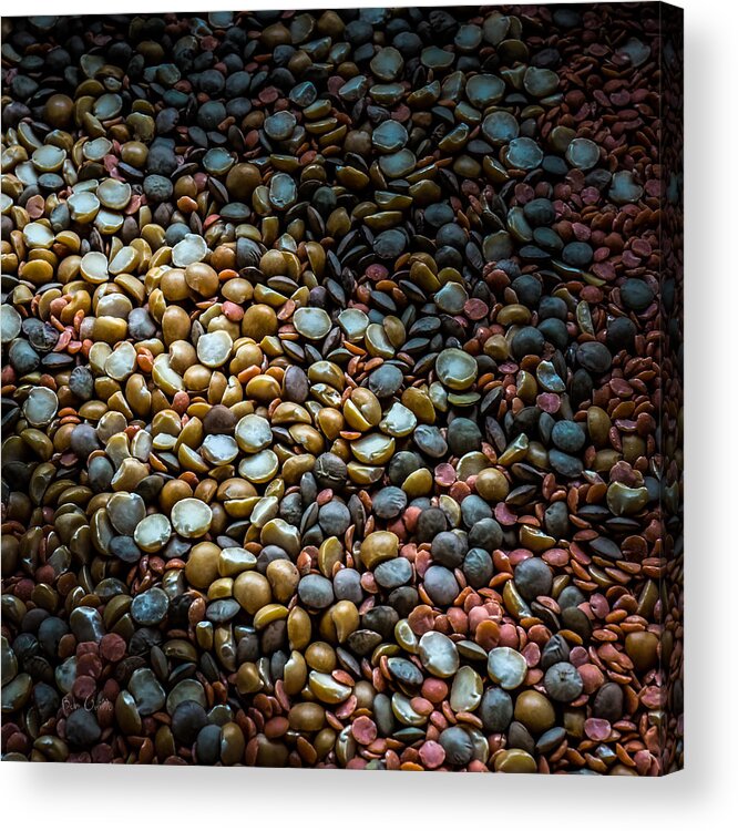 Pea Acrylic Print featuring the photograph Split Pea Abstract by Bob Orsillo