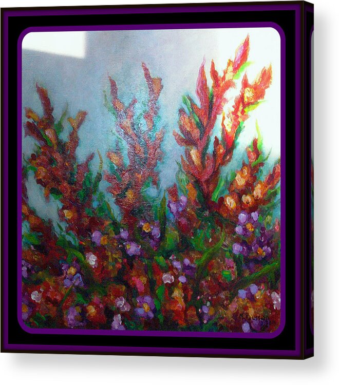 Flowers Acrylic Print featuring the painting Spring Flowers by MarvL Roussan