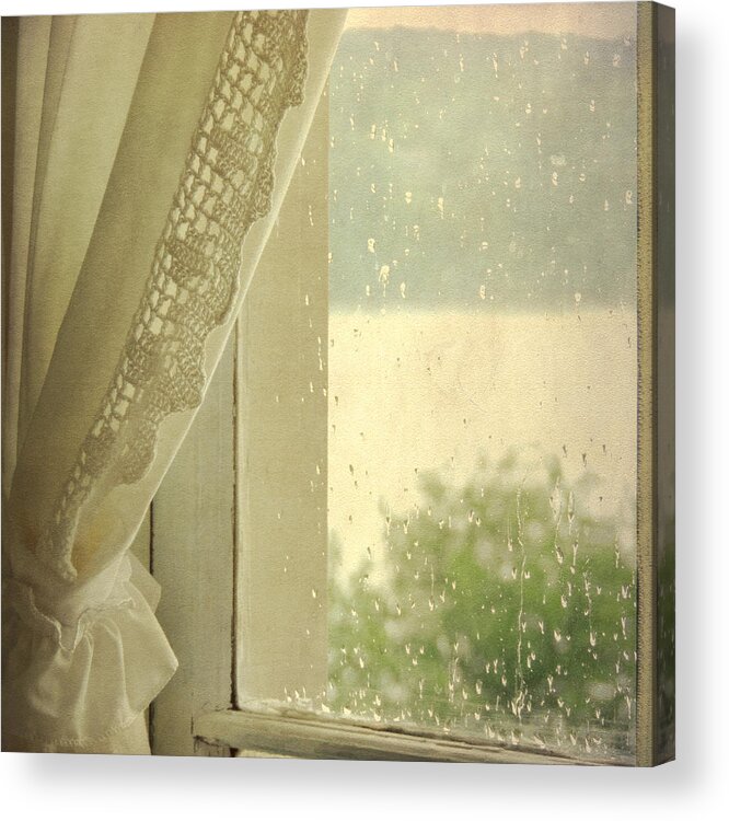 Sally Banfill Acrylic Print featuring the photograph Spring Rain by Sally Banfill