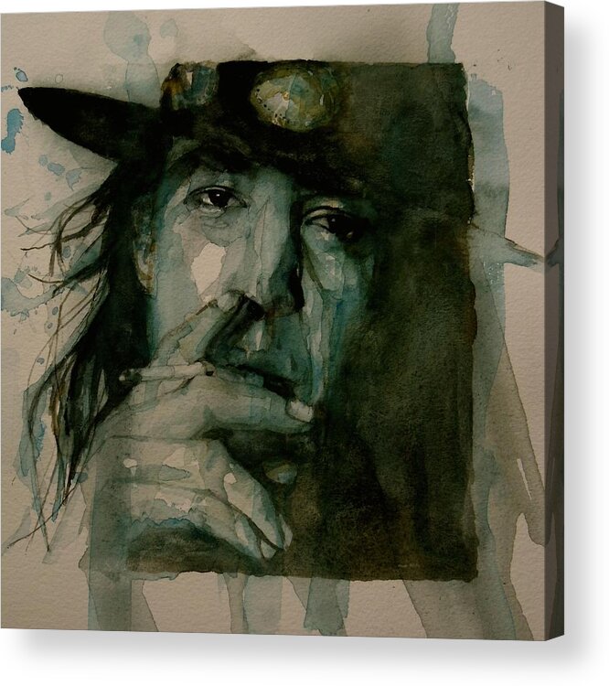 Stevie Ray Vaughan Acrylic Print featuring the painting Stevie Ray Vaughan by Paul Lovering