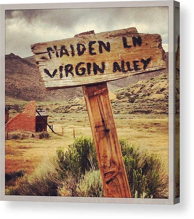  Acrylic Print featuring the photograph Street Signs In Bodie by Jill Battaglia