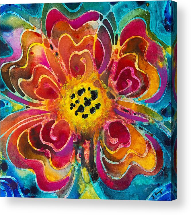Flower Acrylic Print featuring the painting Colorful Flower Art - Summer Love by Sharon Cummings by Sharon Cummings