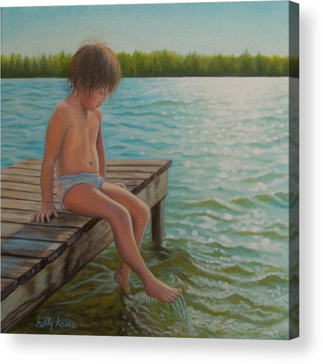 Realistic Acrylic Print featuring the painting Summer Simplicity by Holly Kallie