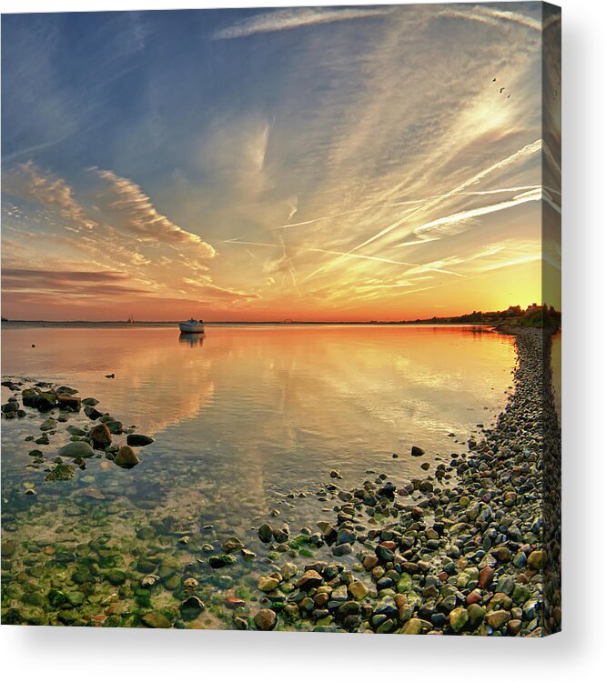 Scenics Acrylic Print featuring the photograph Sunrise At Baltic Coast by Siegfried Haasch
