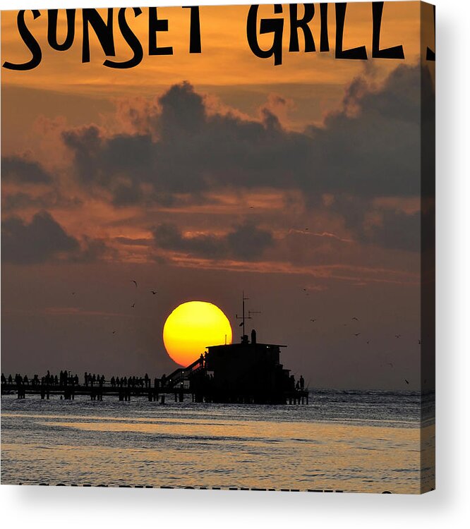 Sunset Grill Acrylic Print featuring the photograph Sunset Grill Don Henley 1984 by David Lee Thompson