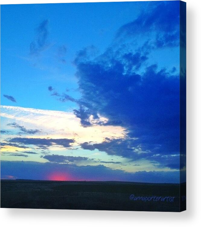 Blue Acrylic Print featuring the photograph Sunset Washington Style by Anna Porter