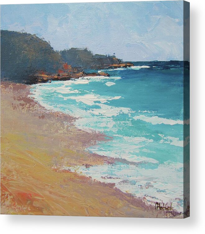 Seascape Acrylic Print featuring the painting Sunshine Beach and Lions Head Noosa Heads Queensland by Chris Hobel