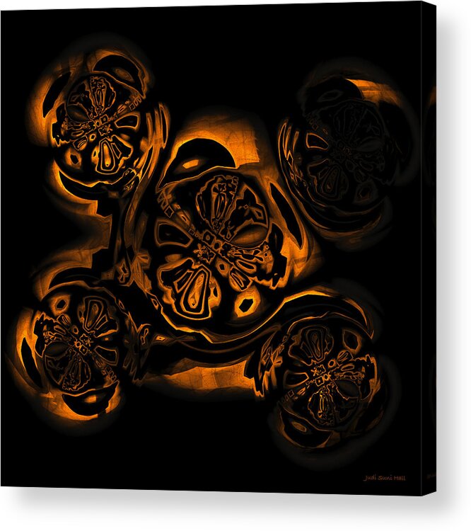 Abstract Acrylic Print featuring the digital art Suranan Artifact by Judi Suni Hall