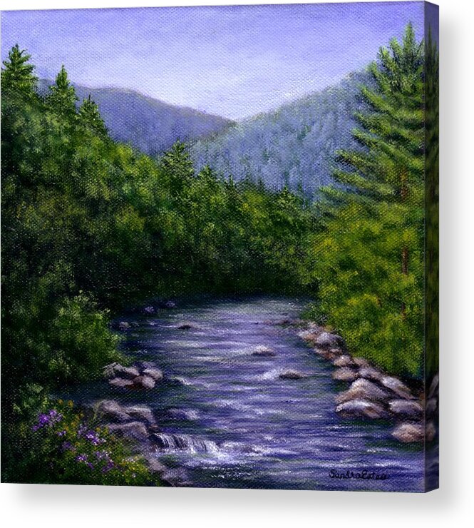 New Hampshire Acrylic Print featuring the painting Swift River by Sandra Estes
