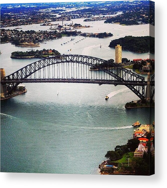 Holiday Acrylic Print featuring the photograph #sydneyharbourbridge #travel #trending by Dan Morris