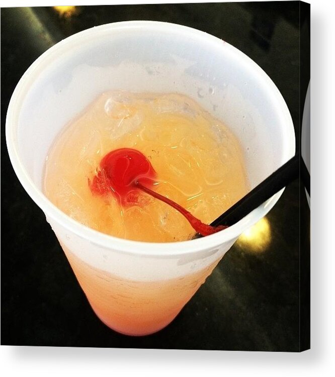 Tequila Acrylic Print featuring the photograph #tequila #sunrise #sip #drink by Carlee Ortiz