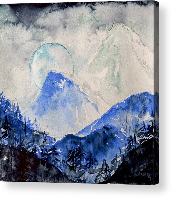 That Strange Frozen Place Where You Keep What Is Left Acrylic Print featuring the painting That Strange Frozen Place Where You Keep What Is Left by Beverley Harper Tinsley