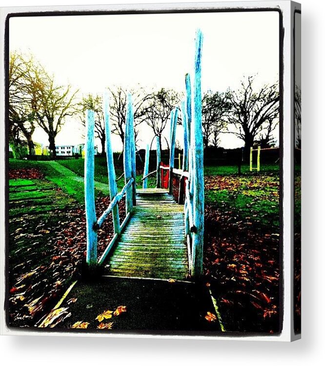 Bridge Acrylic Print featuring the photograph The Bridge From Nowhere To Nowhere Else by Urbane Alien