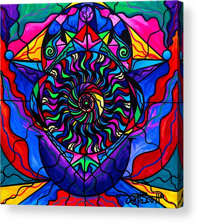 Vibration Acrylic Print featuring the painting The Catalyst by Teal Eye Print Store