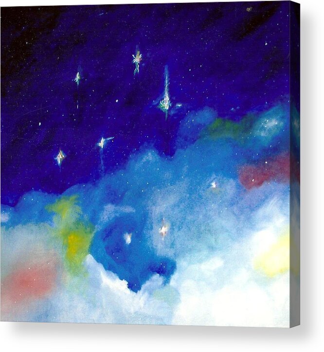 Astronomy Acrylic Print featuring the painting The Crux -Cross by Carrie Maurer
