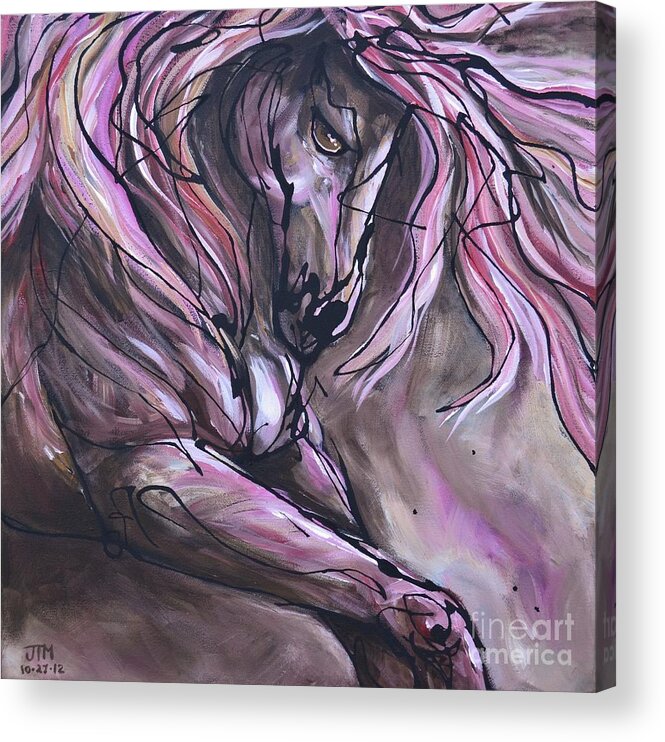 Horse Acrylic Print featuring the painting The Fire Within by Jonelle T McCoy