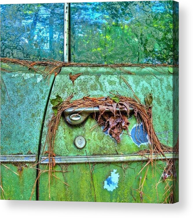 Urban Acrylic Print featuring the photograph The Green Door by David Ferguson