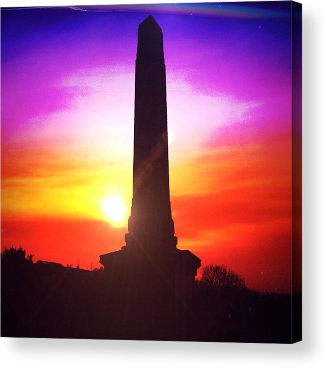 Pop Acrylic Print featuring the photograph The Memorial Overton Hill Frodsham by Phil Tomlinson