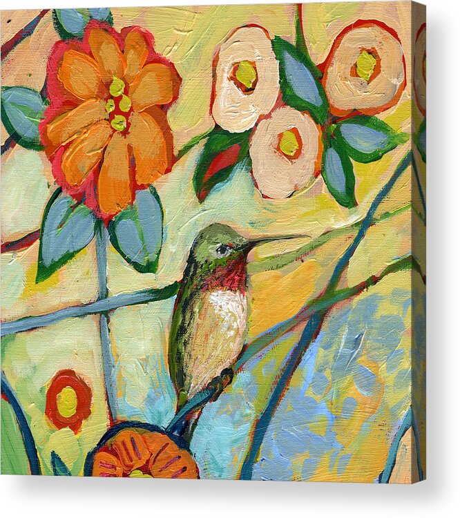 Hummingbird Acrylic Print featuring the painting The NeverEnding Story No 6 by Jennifer Lommers