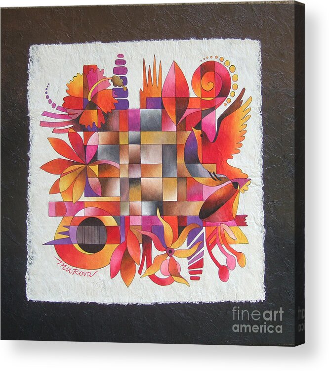 Fiji Acrylic Print featuring the painting The Sigidrigi Mat by Maria Rova