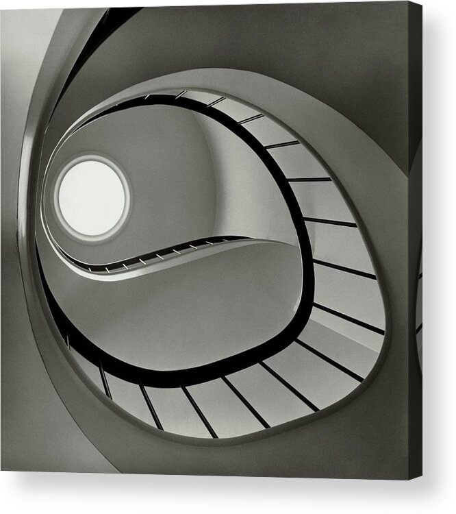 San Francisco Acrylic Print featuring the photograph The Staircase In Mr. And Mrs. Albert by Fred Lyon