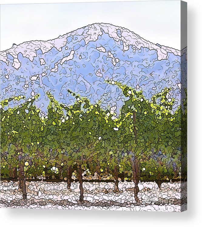 Cour De Valle Vineyard Acrylic Print featuring the painting The Taste of Wine by Artist and Photographer Laura Wrede