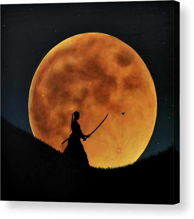 Warrior Acrylic Print featuring the painting The Way Of The Sword by Ric Nagualero