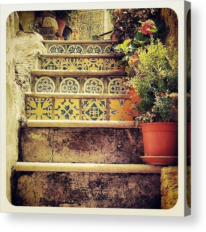 Summer Acrylic Print featuring the photograph Tiles by Emanuela Carratoni
