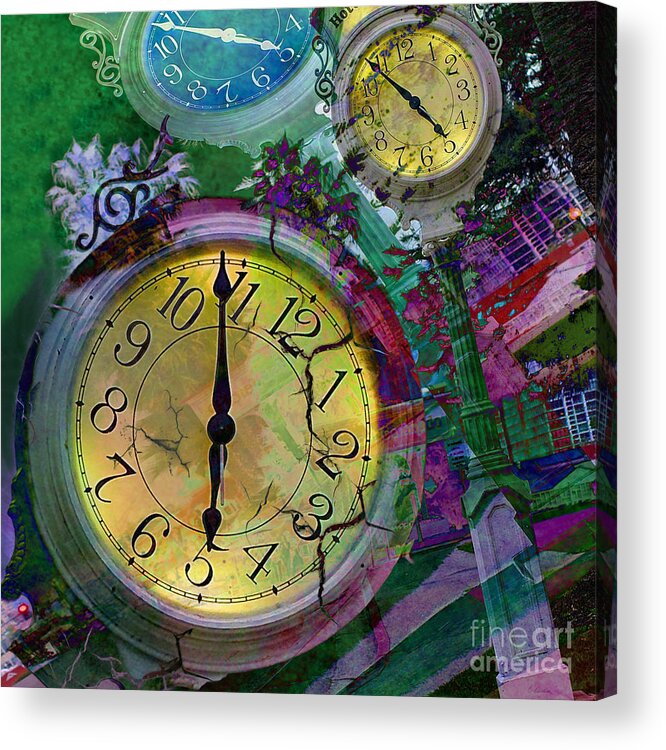 Time Acrylic Print featuring the digital art Time by Claudia Ellis