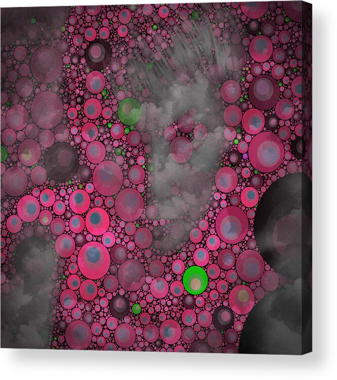 Circles Acrylic Print featuring the digital art Time Warp by Dorian Hill